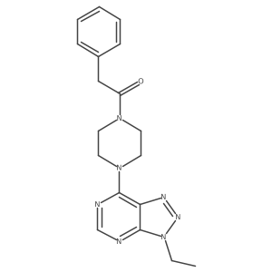 1-(4-(3-ethyl-3H-[1,2,3]triazolo[4,5-d]pyrimidin-7-yl)piperazin-1-yl)-2-phenylethanone结构式