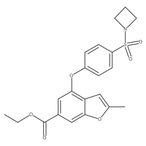 Ethyl 4-[4-(1-azetidinylsulfonyl)phenoxy]-2-methyl-6-benzofurancarboxylate Structure