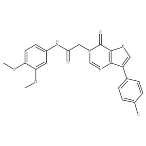 2-[7-(4-chlorophenyl)-4-oxothieno[3,2-d]pyrimidin-3(4H)-yl]-N-(3,4-dimethoxyphenyl)acetamide结构式