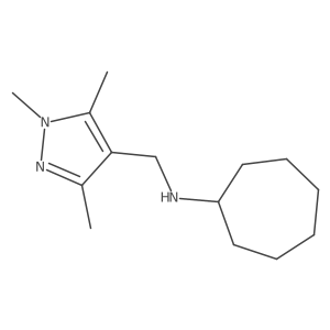 N-Cycloheptyl-1,3,5-trimethyl-1H-pyrazole-4-methanamine Structure