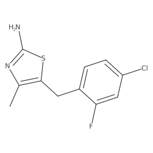 5-(4-Chloro-2-fluorobenzyl)-4-methylthiazol-2-amine Structure