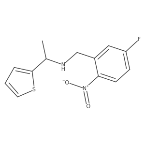 N-[(5-Fluoro-2-nitrophenyl)methyl]-I+/--methyl-2-thiophenemethanamine结构式