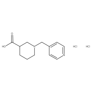 1-(Pyridin-4-ylmethyl)piperidine-3-carboxylic acid dihydrochloride结构式