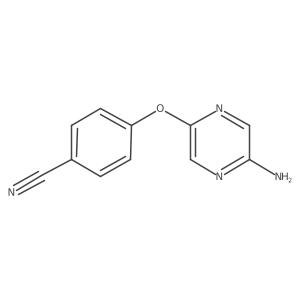 4-[(5-Amino-2-pyrazinyl)oxy]benzonitrile Structure