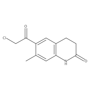 6-(2-chloroacetyl)-7-methyl-3,4-dihydro-1H-quinolin-2-one结构式