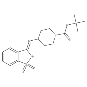 tert-Butyl 4-((1,1-dioxidobenzo[d]isothiazol-3-yl)amino)piperidine-1-carboxylate Structure