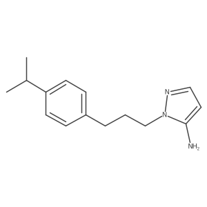 2-[3-(4-Isopropyl-phenyl)-propyl]-2h-pyrazol-3-ylamine结构式