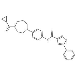 N-(4-(4-(cyclopropanecarbonyl)-1,4-diazepan-1-yl)phenyl)-5-phenylisoxazole-3-carboxamide Structure