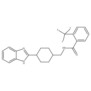 N-((4-(1H-benzo[d]imidazol-2-yl)cyclohexyl)methyl)-2-(trifluoromethyl)benzamide Structure