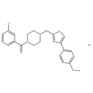(3-Chlorophenyl)(4-((4-(4-methoxyphenyl)thiazol-2-yl)methyl)piperazin-1-yl)methanone hydrochloride Structure