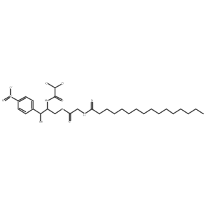 Glycine, N-palmitoyl-, I+/--ester with chloramphenicol结构式