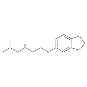 N-(2-(Benzo[d][1,3]dioxol-5-yloxy)ethyl)-2-methylpropan-1-amine结构式