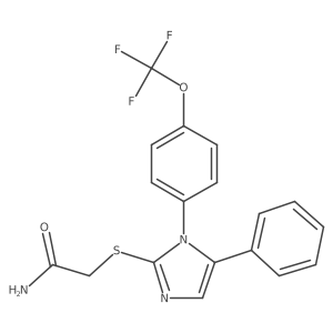 2-((5-phenyl-1-(4-(trifluoromethoxy)phenyl)-1H-imidazol-2-yl)thio)acetamide Structure