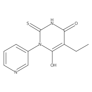 5-Ethyl-6-hydroxy-3-(pyridin-3-yl)-2-sulfanyl-3,4-dihydropyrimidin-4-one Structure