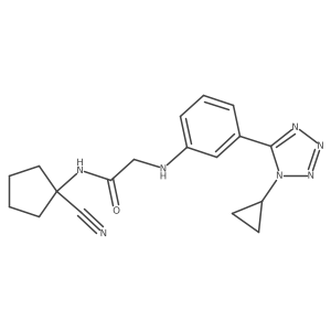 N-(1-cyanocyclopentyl)-2-[3-(1-cyclopropyltetrazol-5-yl)anilino]acetamide结构式