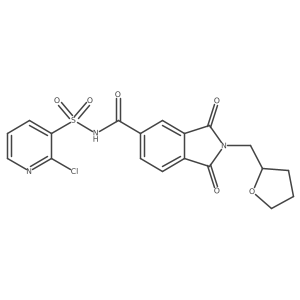 N-[(2-chloropyridin-3-yl)sulfonyl]-1,3-dioxo-2-[(oxolan-2-yl)methyl]-2,3-dihydro-1H-isoindole-5-carboxamide结构式