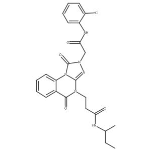 N-(sec-butyl)-3-(2-(2-((2-chlorophenyl)amino)-2-oxoethyl)-1,5-dioxo-1,2-dihydro-[1,2,4]triazolo[4,3-a]quinazolin-4(5H)-yl)propanamide Structure