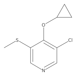 3-Chloro-4-cyclopropoxy-5-(methylthio)pyridine结构式
