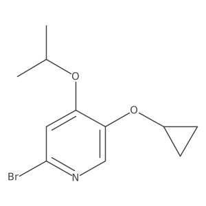 2-Bromo-5-cyclopropoxy-4-isopropoxypyridine结构式