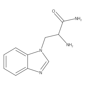 2-amino-3-(1H-1,3-benzodiazol-1-yl)propanamide结构式