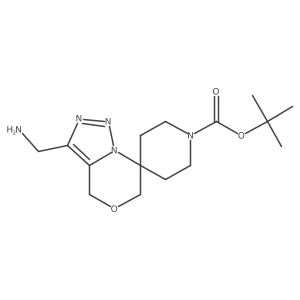 Spiro[piperidine-4,7a(2)(6a(2)H)-[4H][1,2,3]triazolo[5,1-c][1,4]oxazine]-1-carboxylic acid, 3a(2)-(aminomethyl)-, 1,1-dimethylethyl ester结构式
