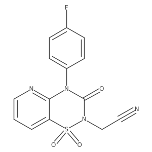 2-(4-(4-fluorophenyl)-1,1-dioxido-3-oxo-3,4-dihydro-2H-pyrido[2,3-e][1,2,4]thiadiazin-2-yl)acetonitrile结构式