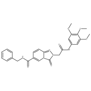 N-benzyl-3-oxo-2-{[(3,4,5-trimethoxyphenyl)carbamoyl]methyl}-2H,3H-[1,2,4]triazolo[4,3-a]pyridine-6-carboxamide Structure