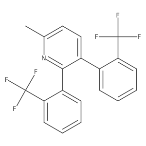 Pyridine, 6-methyl-2,3-bis[2-(trifluoromethyl)phenyl]- Structure