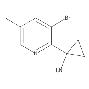 1-(3-Bromo-5-methylpyridin-2-yl)cyclopropan-1-amine结构式