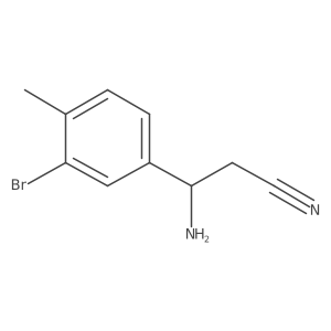 3-Amino-3-(3-bromo-4-methylphenyl)propanenitrile结构式