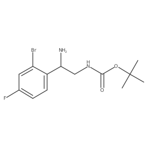 tert-butyl N-[2-amino-2-(2-bromo-4-fluorophenyl)ethyl]carbamate Structure