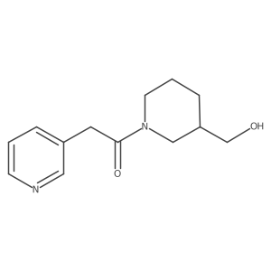 1-[3-(Hydroxymethyl)piperidin-1-yl]-2-(pyridin-3-yl)ethan-1-one结构式