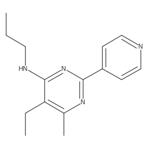 4-Pyrimidinamine, 5-ethyl-6-methyl-N-propyl-2-(4-pyridinyl)- Structure