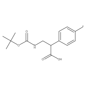 (R)-3-tert-Butoxycarbonylamino-2-(4-fluoro-phenyl)-propionic acid结构式