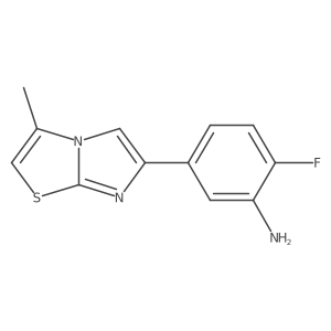 [2-Fluoro-5-(3-methylimidazo[2,1-b][1,3]thiazol-6-yl)phenyl]amine Structure