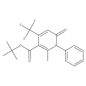 2-Methyl-6-oxo-1-phenyl-4-trifluoromethyl-1,6-dihydro-pyridine-3-carboxylic acid tert-butyl ester Structure