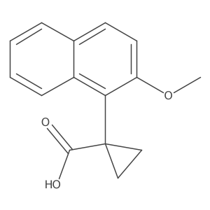 1-(2-Methoxynaphthalen-1-yl)cyclopropane-1-carboxylic acid结构式