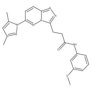 3-[6-(3,5-dimethyl-1H-pyrazol-1-yl)[1,2,4]triazolo[4,3-b]pyridazin-3-yl]-N-[3-(methylsulfanyl)phenyl]propanamide Structure