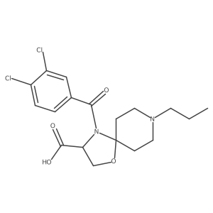 4-(3,4-Dichlorobenzoyl)-8-propyl-1-oxa-4,8-diazaspiro[4.5]decane-3-carboxylic acid Structure