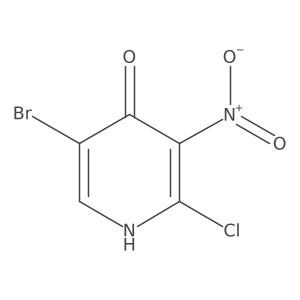 5-Bromo-2-chloro-3-nitropyridin-4-ol结构式