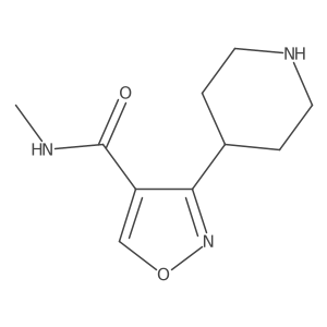 N-Methyl-3-(piperidin-4-yl)isoxazole-4-carboxamide结构式