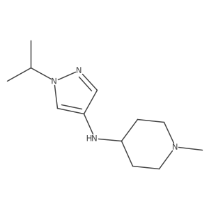 N-(1-isopropyl-1H-pyrazol-4-yl)-1-methylpiperidin-4-amine结构式