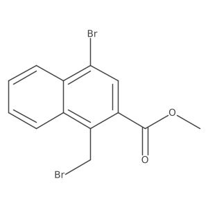 Methyl 4-bromo-1-(bromomethyl)-2-naphthoate结构式