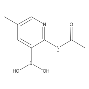 B-[2-(Acetylamino)-5-methyl-3-pyridinyl]boronic acid Structure