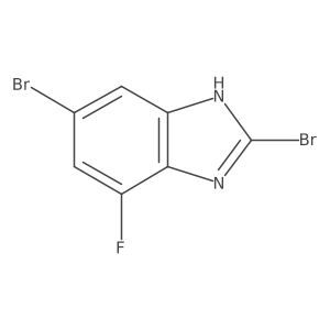 2,5-Dibromo-7-fluoro-1H-benzimidazole结构式