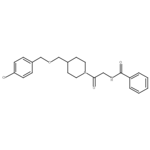 N-(2-(4-(((4-chlorobenzyl)oxy)methyl)piperidin-1-yl)-2-oxoethyl)benzamide Structure
