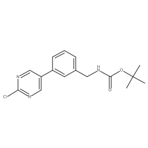 Tert-butyl 3-(2-chloropyrimidin-5-yl)benzylcarbamate结构式