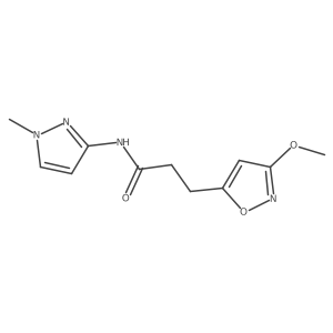 3-(3-methoxy-1,2-oxazol-5-yl)-N-(1-methyl-1H-pyrazol-3-yl)propanamide Structure