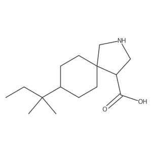 8-(2-Methylbutan-2-yl)-2-azaspiro[4.5]decane-4-carboxylic acid结构式