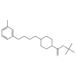 tert-Butyl 4-(3-((4-methylpyridin-2-yl)oxy)propyl)piperidine-1-carboxylate结构式